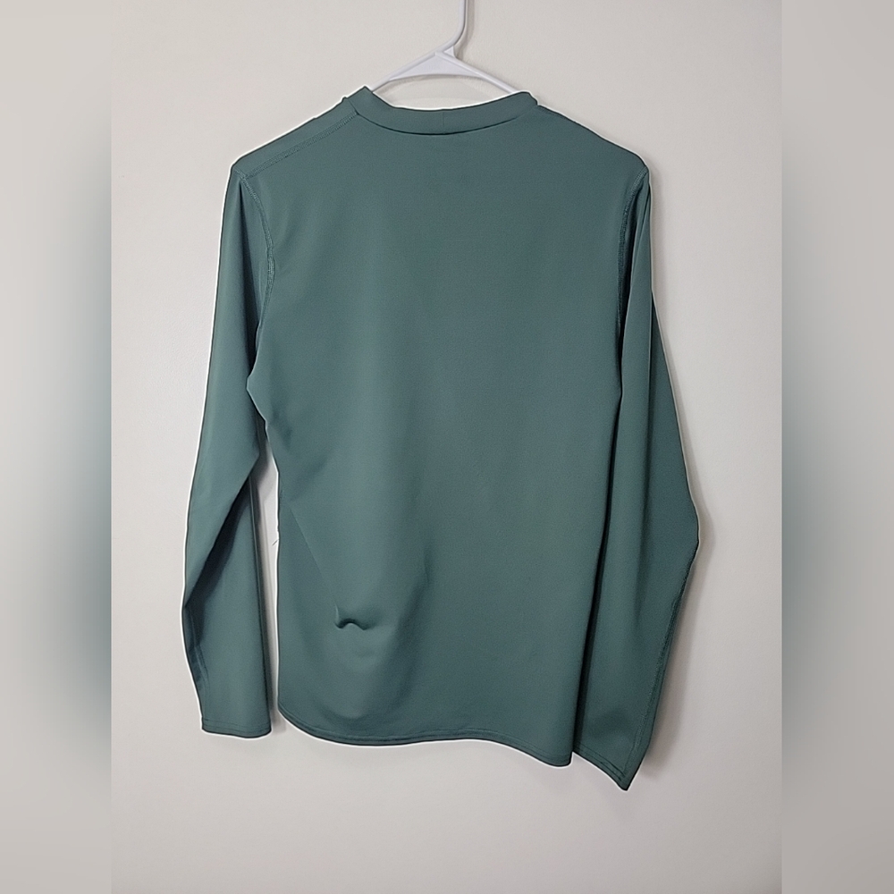 Nike Dri-Fit Men's Green Long Sleeve Pullover Shirt, L - Picture 2 of 8